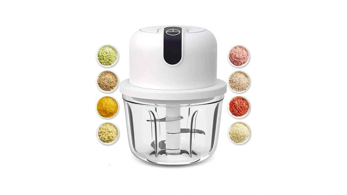 1.5 Cup Garlic Chopper,electric Mini Food Processor,portable Onion Chopper