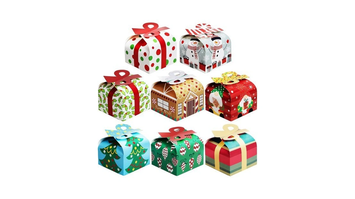 Joyin 24 Pcs 3d Christmas Goody Gift Boxes With Bow