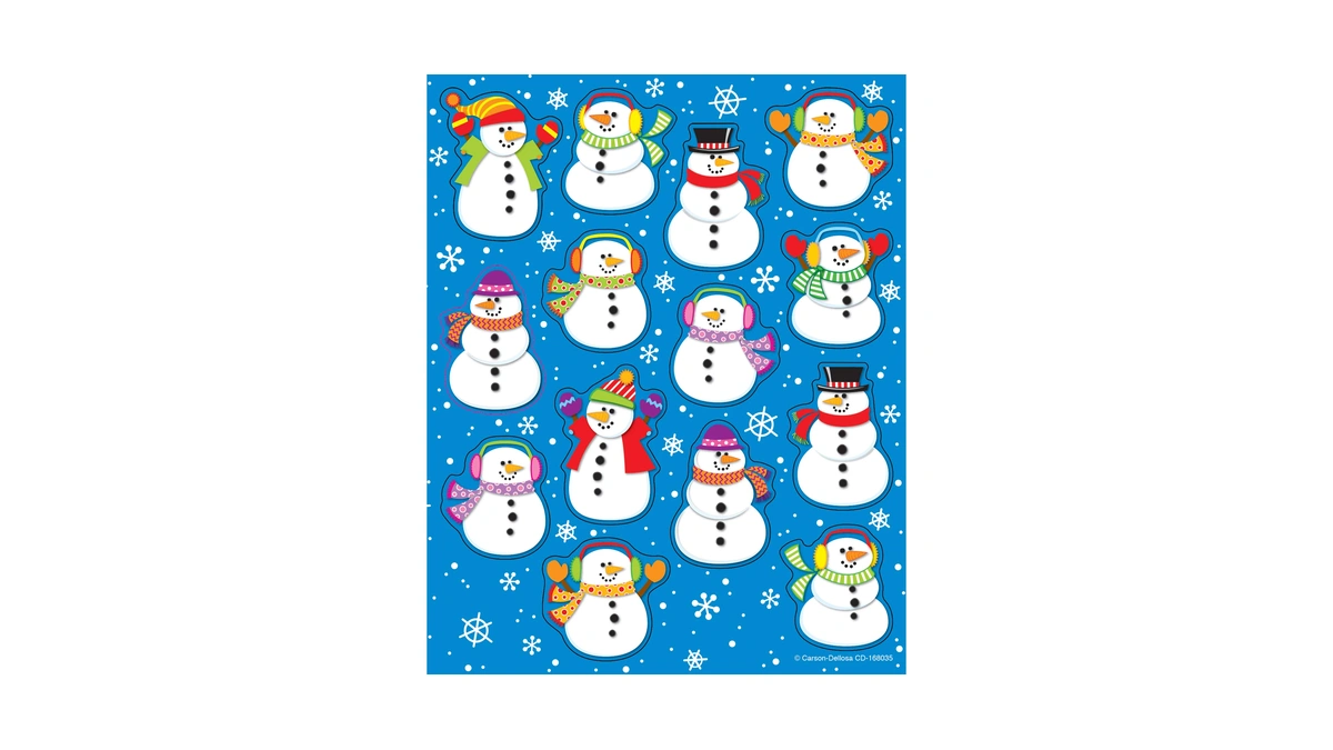 Carson Dellosa Education Carson Dellosa Snowman Stickers—6 Sheets Of Colorful