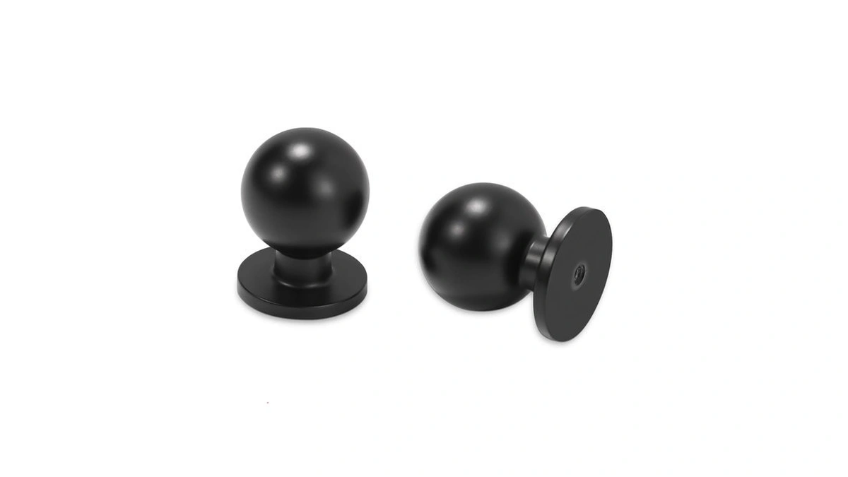 Bukobyhe 10 Pack Matte Black Cabinet Knobs - Solid Zinc