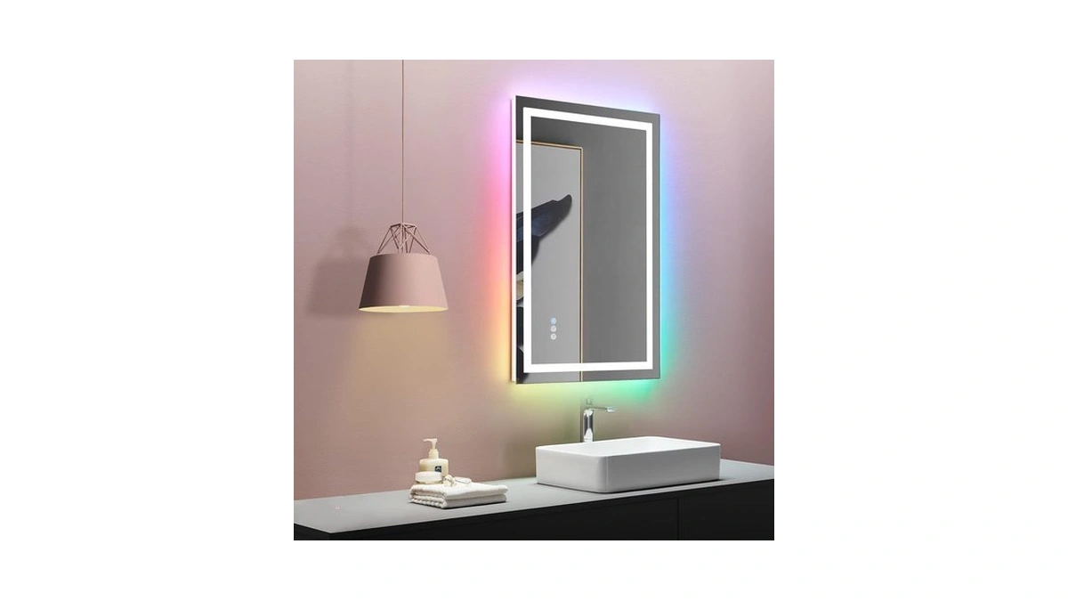 Loaao 28"x36" Rgb Led Bathroom Mirror With Lights