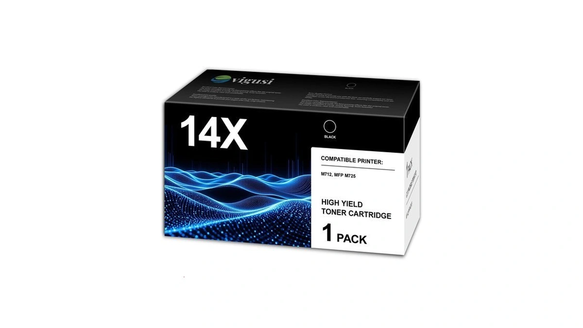 Vigusi 14x Cf214x Black High Yield Toner Cartridge Replacement For