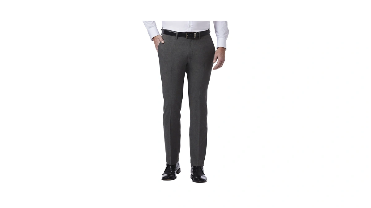 Kenneth Cole Reaction Mens Stretch Heather Tic Slim Fit Flat