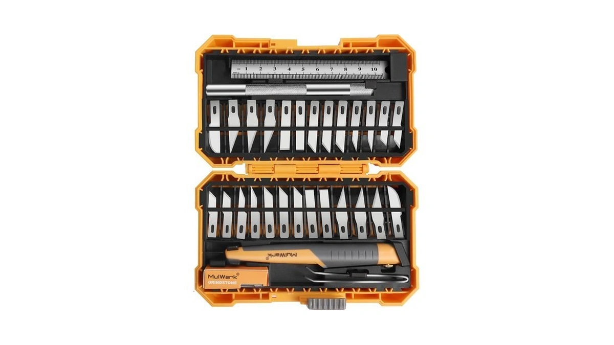 Mulwark 32-piece Precision Hobby Knife Set - Exacto Knife Set