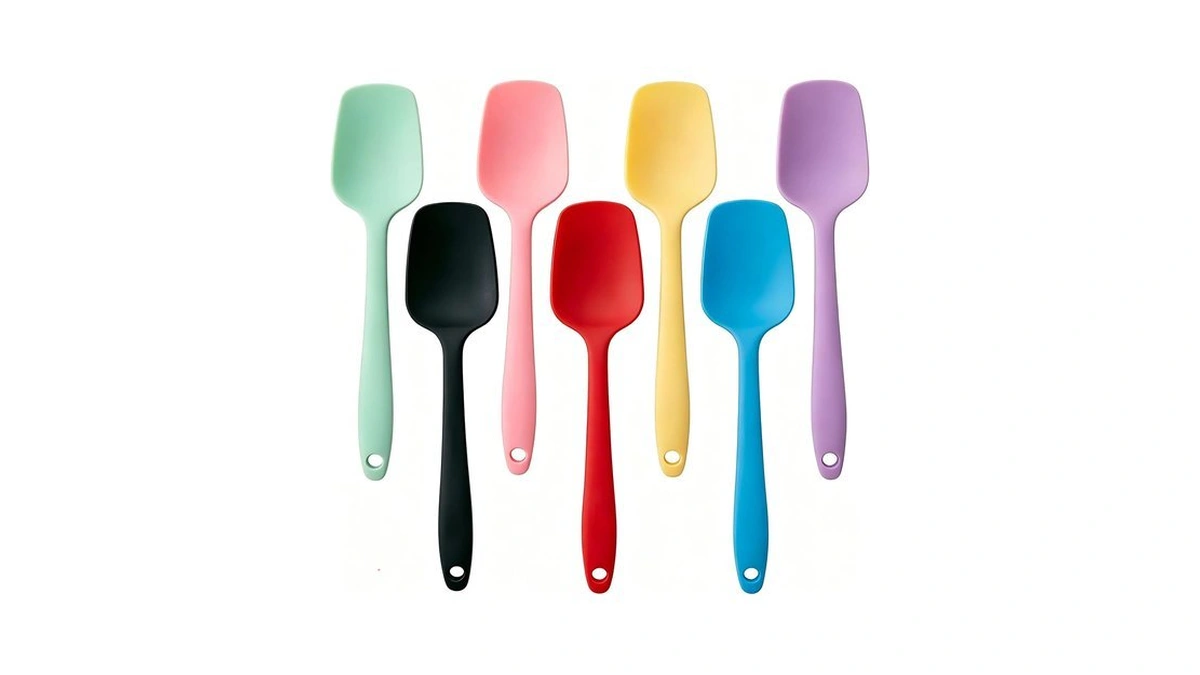 Headaze Silicone Spatulas 7pcs, 8.2 Inch Small Spoon Spatula Set,
