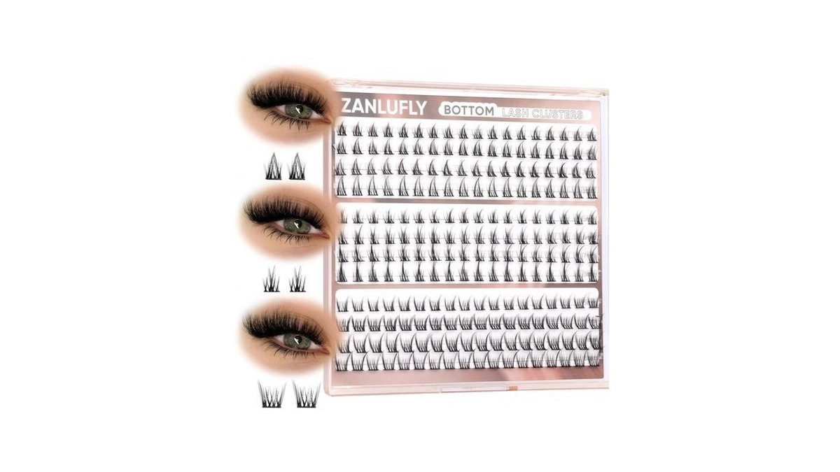 Zanlufly Natural Lower Lashes Diy Cluster Eyelash Extension - Wispy