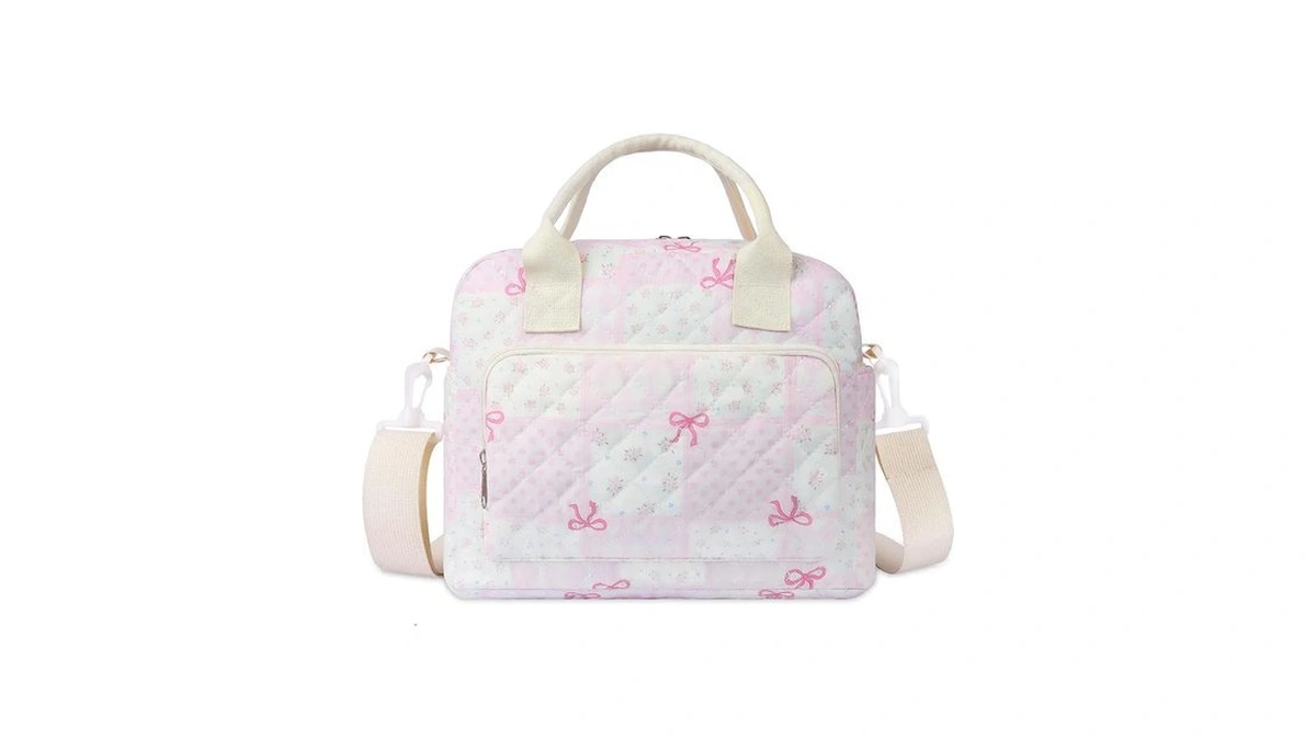 Shiprabags Quilted Lunch Box For Women, Large Insulated Lunch Bag