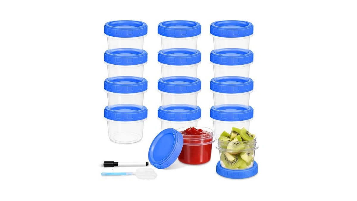 Yomarket 12 Pcs 2 Oz Salad Dressing Container To Go