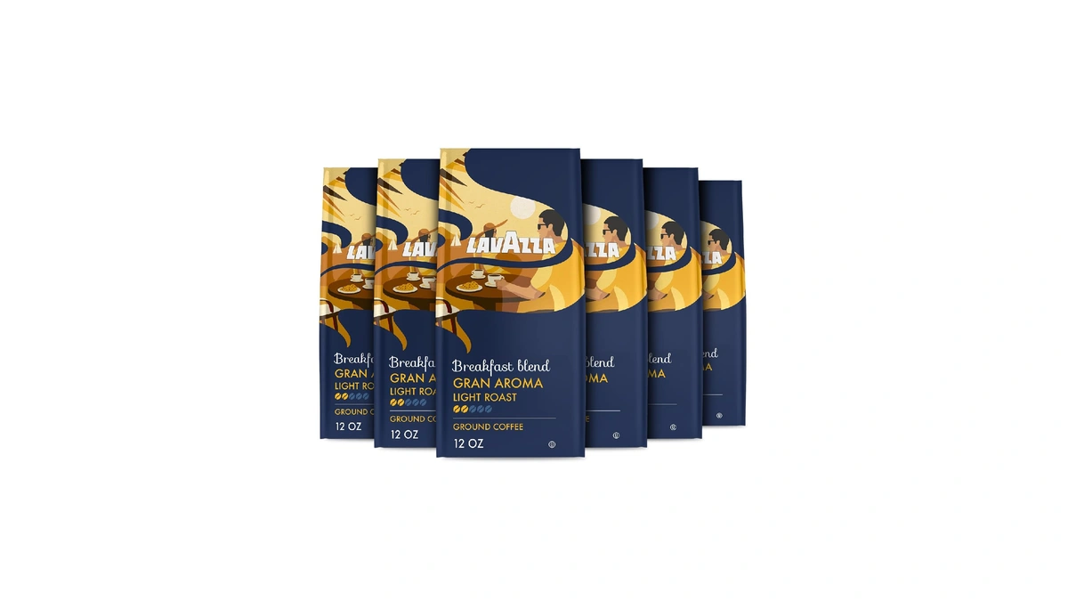 Lavazza Breakfast Blend Gran Aroma Ground Coffee 6 Bags Of