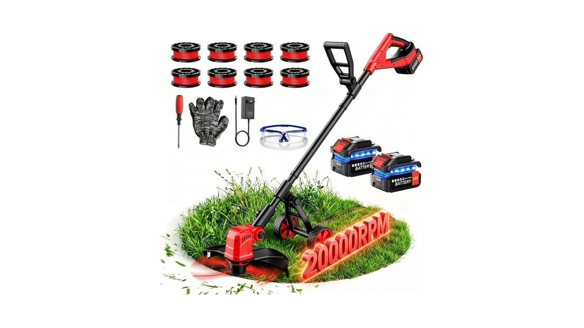 14" Weed Wacker 21v Cordless String Trimmer & Edger, Battery