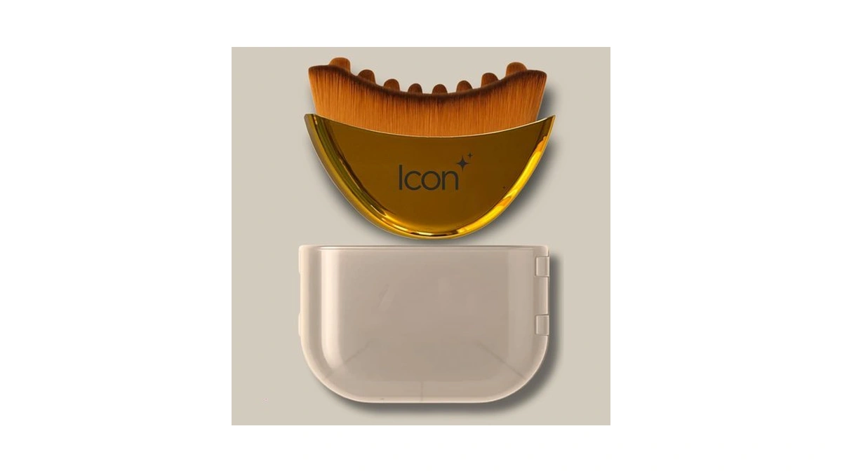 Icon Lymphatic Contour Brush For Face (gold), Face Sculpting Tool