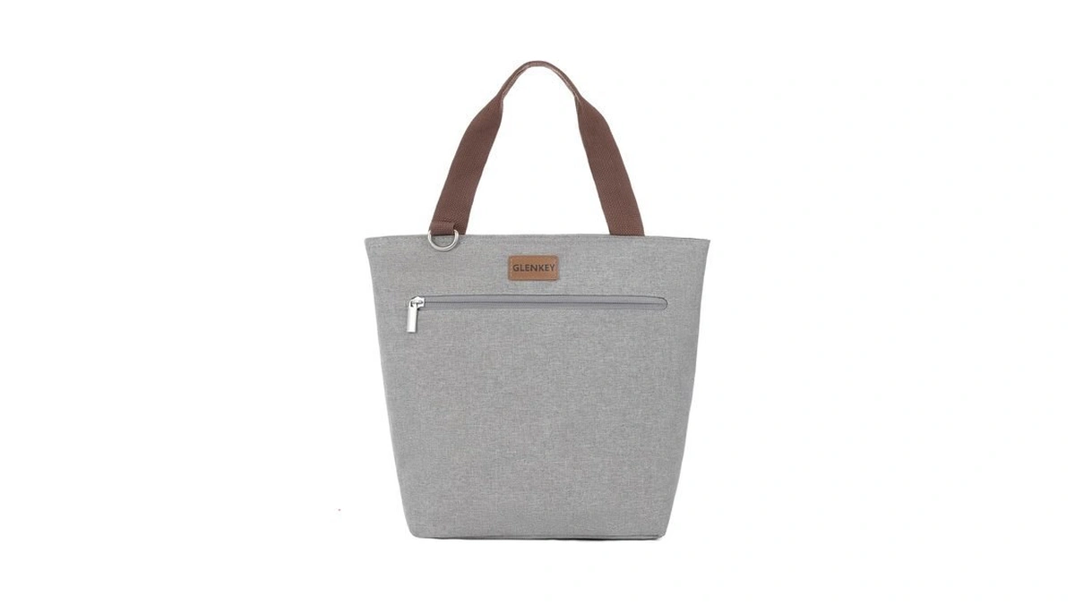 Glenkey Insulated Lunch Tote Women Work 2 Pockets Cooler Bag