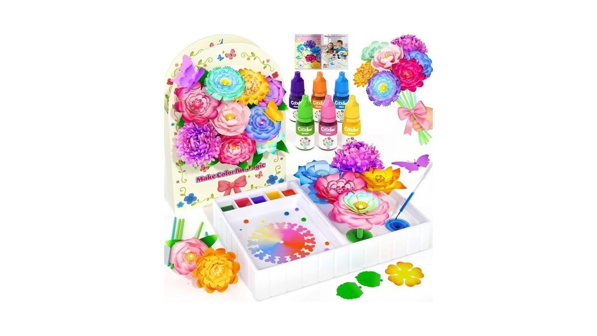 Diy Flower Craft Kits Magic Dyeing Florist Bouquet Maker Art