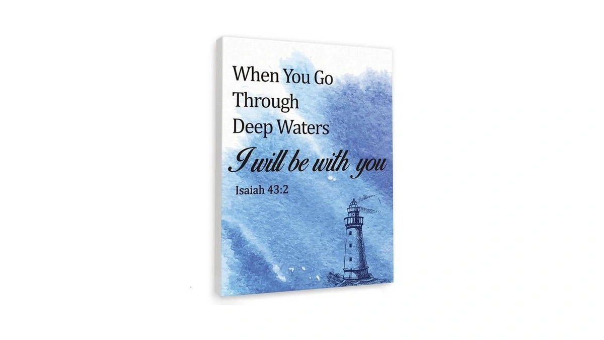 Gwisml When You Go Through Deep Waters Inspirational Bible Verse