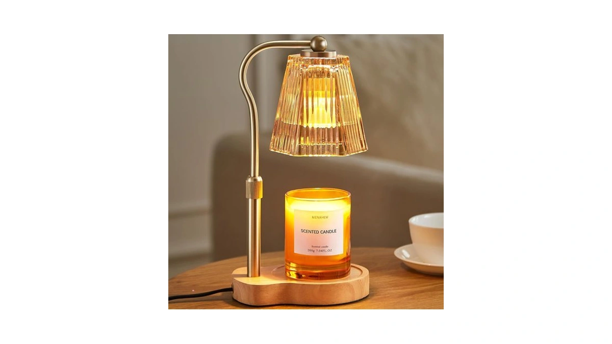 Aodhgr Candle Warmer Lamp With Timer Dimmable, Flameless Scented Wax