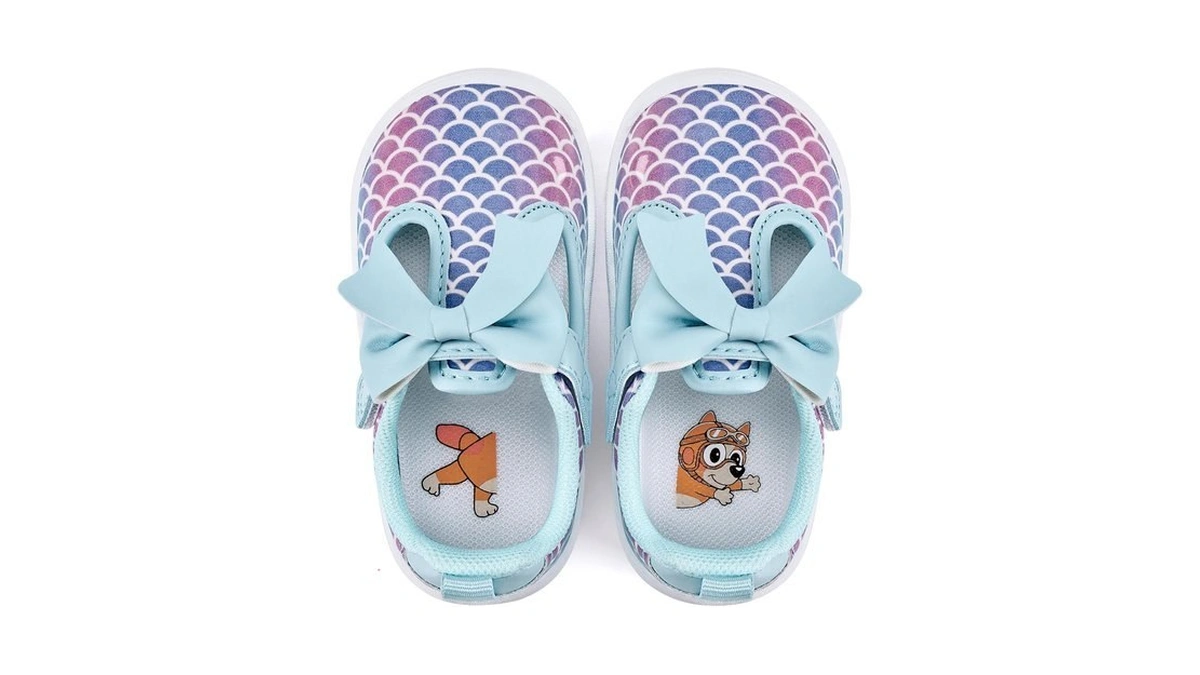Toddler Shoes Girls Mary Jane Flats Cartoon Style(mermaid 22)