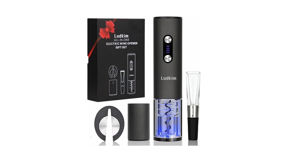 Electric Wine Opener Set, Rechargeable Wine Gifts With Wine Opener