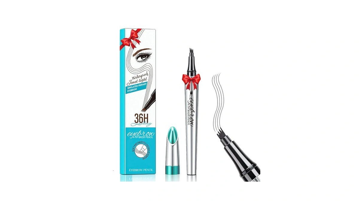 Microblading Eyebrow Pen, Eyebrow Pencil With 4-fork-tip (dark Gray)