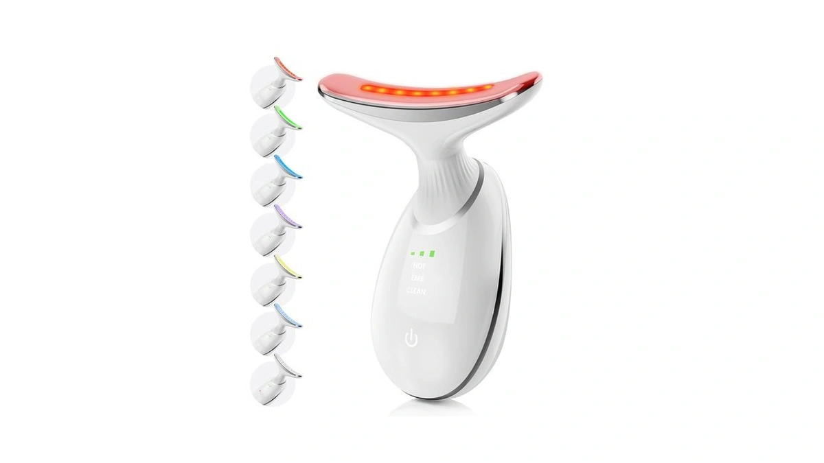 Face And Neck Massager, Portable Red Light Therapy For Face,