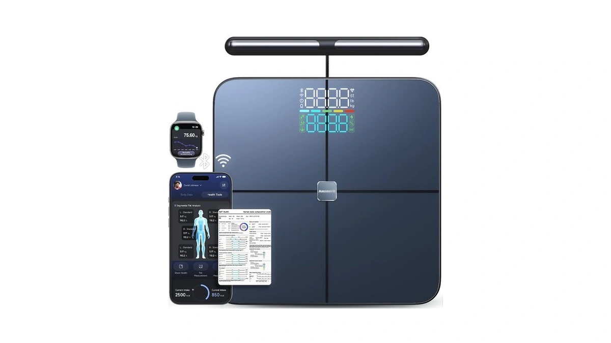 Amzmerit Smart Scale For Body Weight With Handle, Body Composition