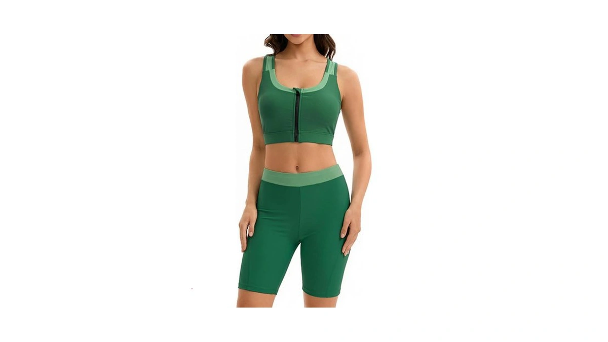 Salent Womens Two Piece Swimsuits With High Waisted Boyshorts Sporty
