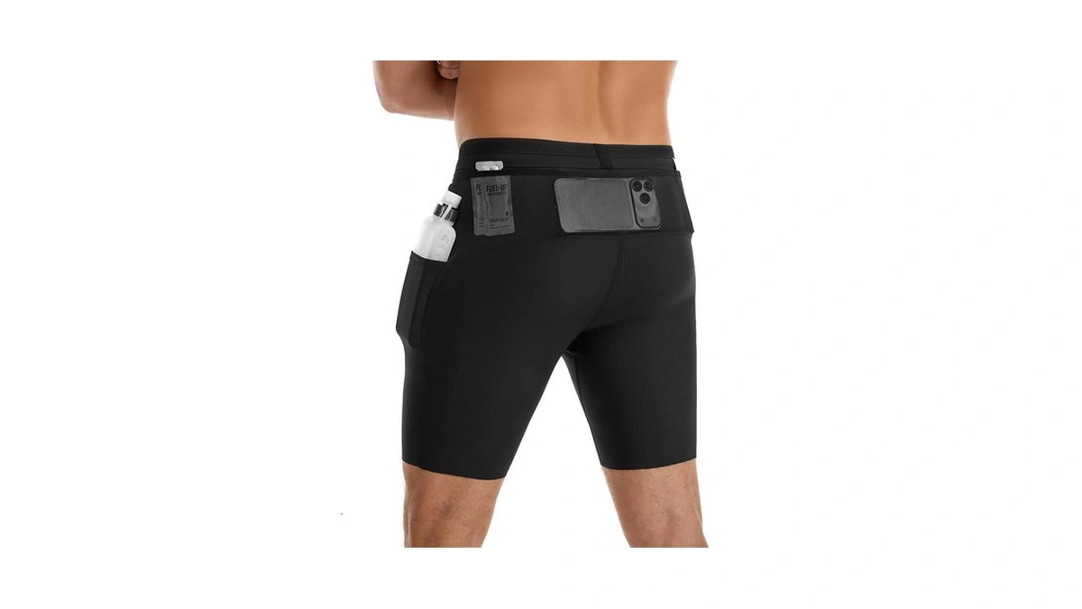 Running Compression Shorts Men Biker Shorts With Pockets For Workout