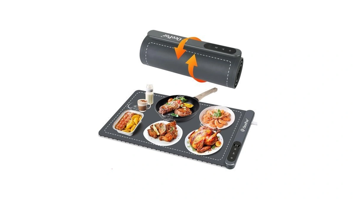 Warming Mat For Food,24"x15" Large Food Warmer Mats For Countertop