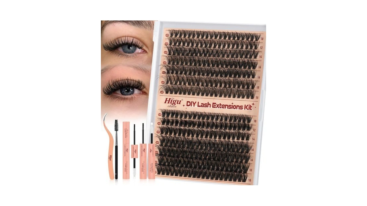 Higu Clace Cluster-lashes Kit 40d+50d,eyelashes Individual Kit Mix 10-18mm Lashes