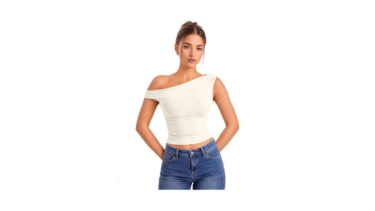 Going Out Tops Cream White Off The Shoulder For Women