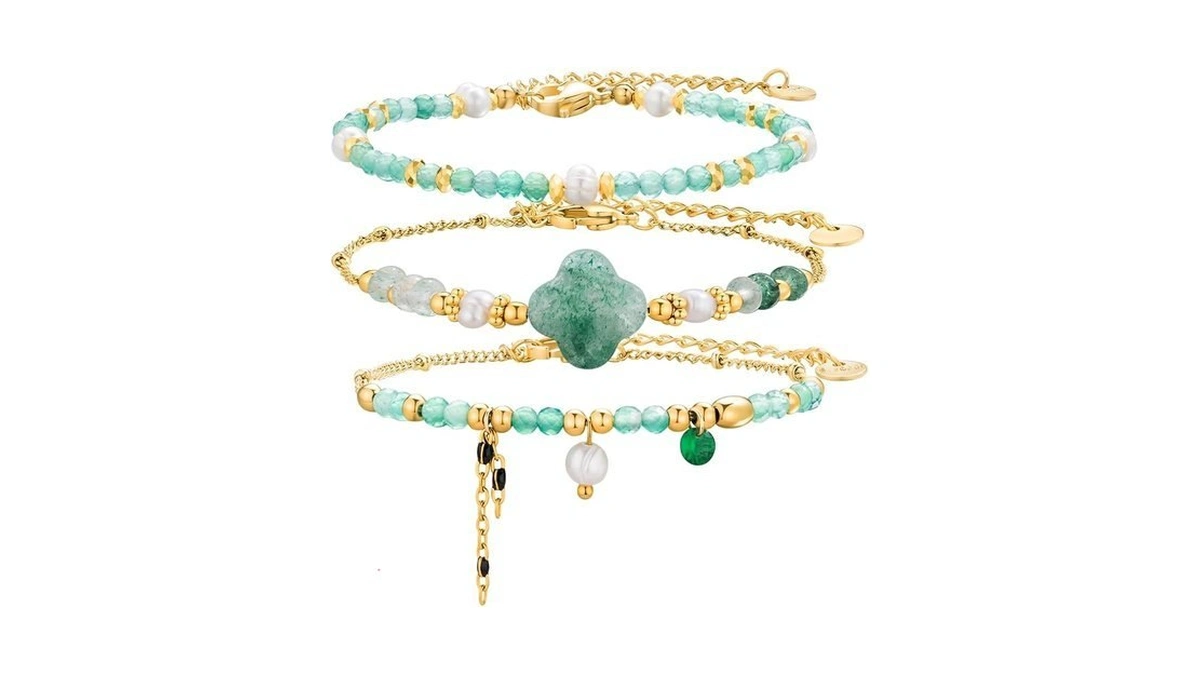 Pomoda Beaded Bracelets Set For Women Stackable Healing Layered Bracelets