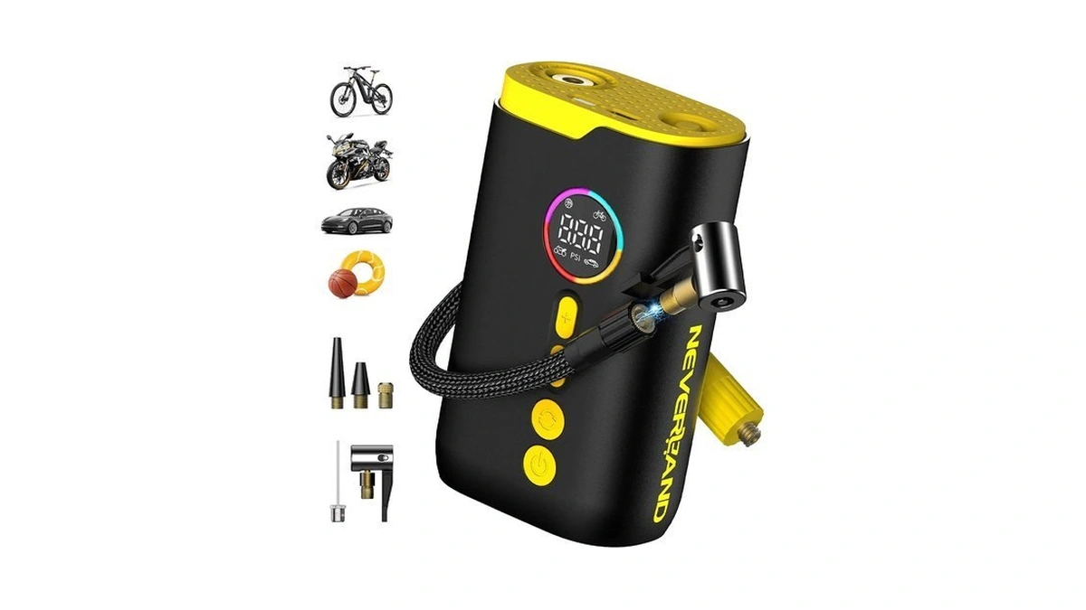 Neverland Tire Inflator Portable Air Compressor - 150 Psi Bike