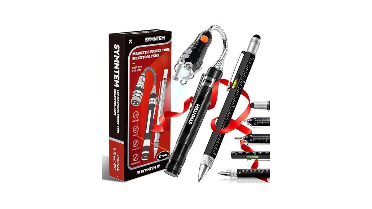 Telescoping Magnetic Pickup Tool & 6-in-1 Multitool Pen Set, Gifts