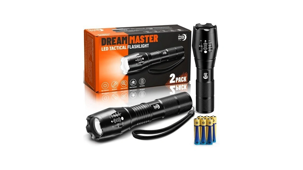 Dream Master 2 Pack Led Flashlights High Lumens With 6