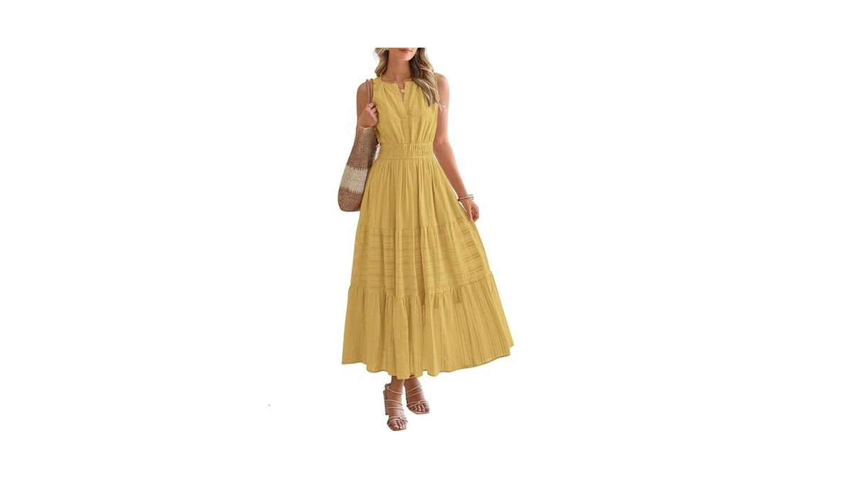Btfbm Womens Summer Casual Midi Maxi Dress 2026,xl,yellow