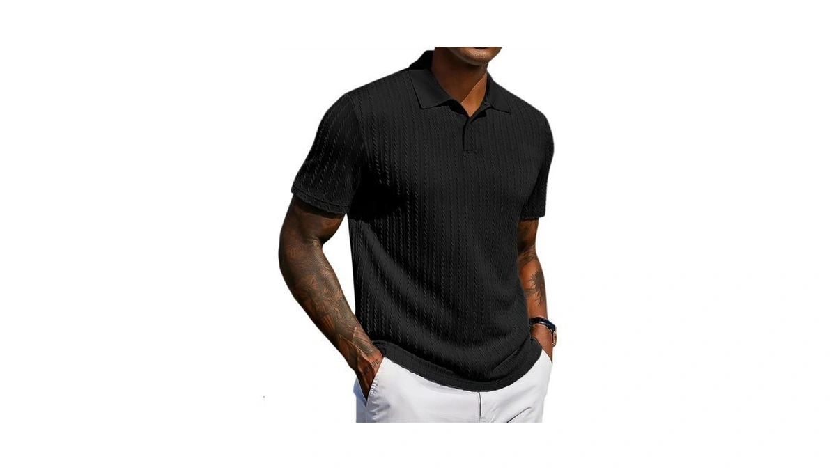 Coofandy Mens Polo Shirt Casual Short Sleeve ...