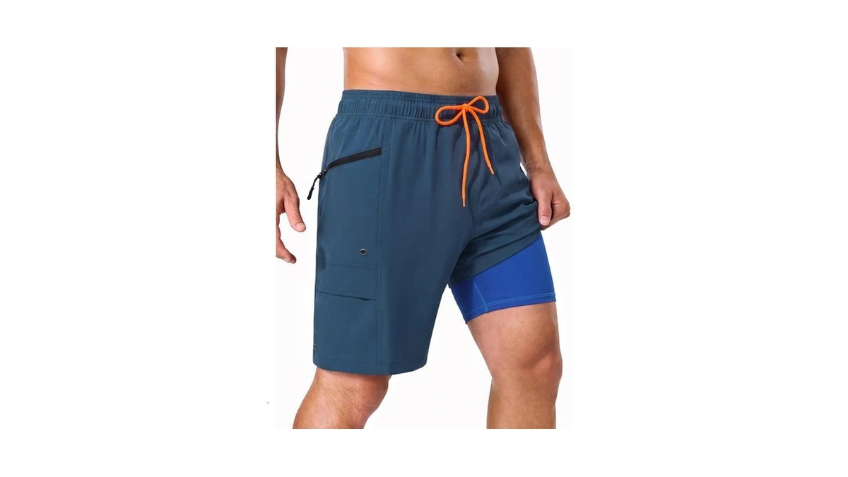 Silkworld Mens Swim Trunks Quick Dry 9" Bathing Suit Shorts,