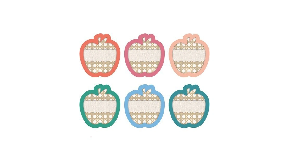 Carson Dellosa True To You 36pc Apple Cutouts, Wicker Farmhouse