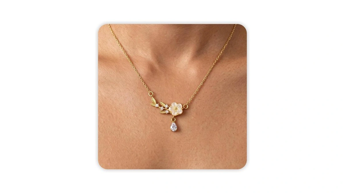 Pealicous Flower Necklace For Women Dainty Necklace As Summer Jewelry
