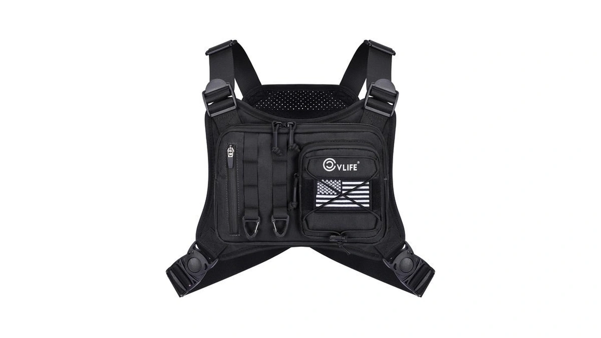 Cvlife Chest Bag For Men, Outdoor Adjustable Running Vest With