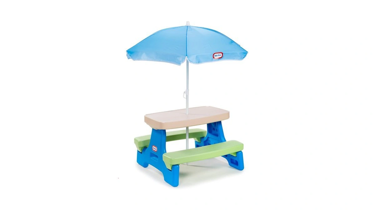 Little Tikes Easy Store Jr. Picnic Table With Umbrella -