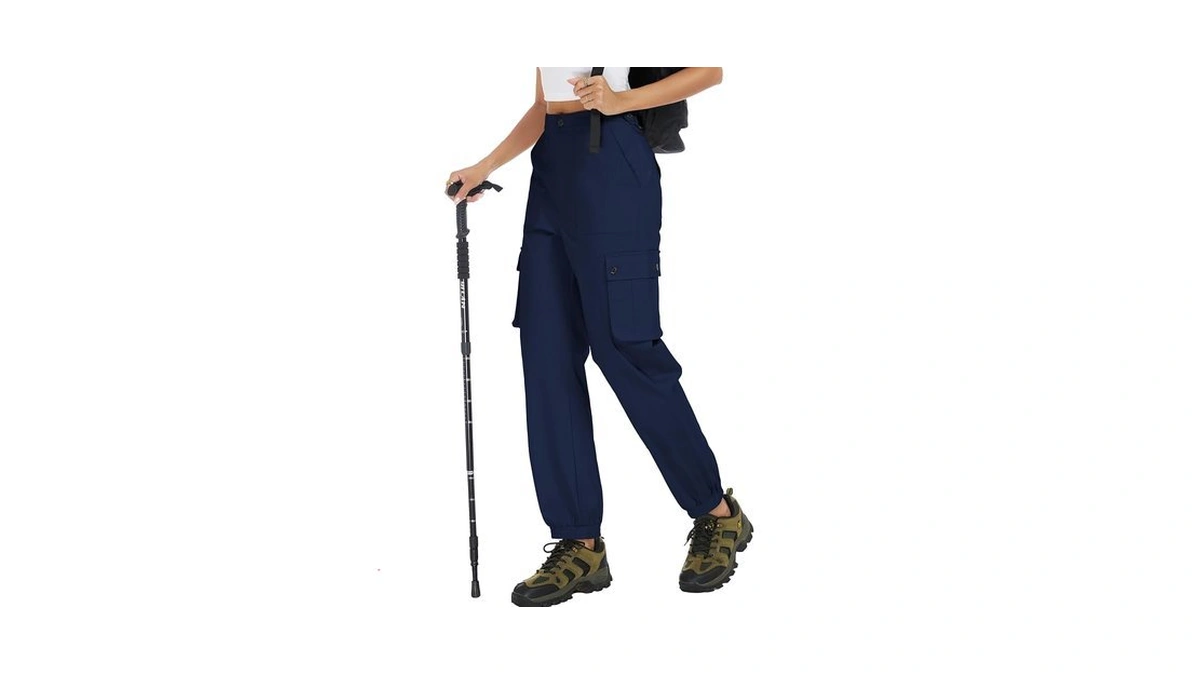Women's Cotton Ripstop Cargo Jogger Pants With Pockets For Outdoor