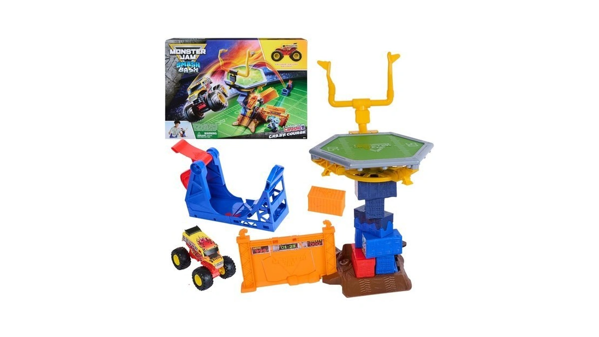 Monster Jam Smash & Bash Crash Course Monster Truck Playset
