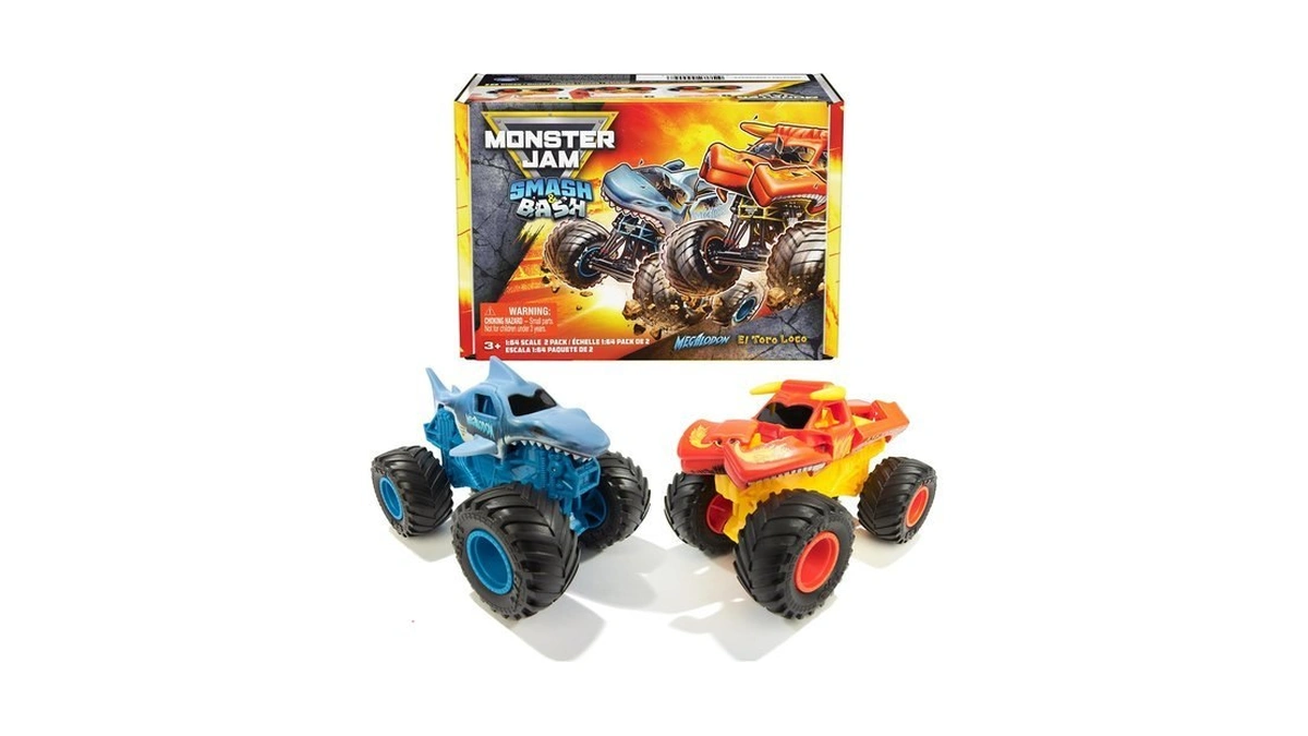 Monster Jam Smash & Bash Megalodon & El Toro Loco