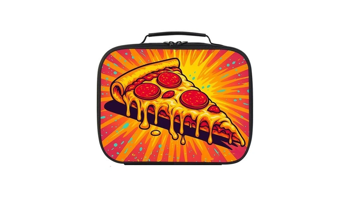 Anysmic Pizza Lunch Box For Kids Boys Girls, Pepperoni Pizza