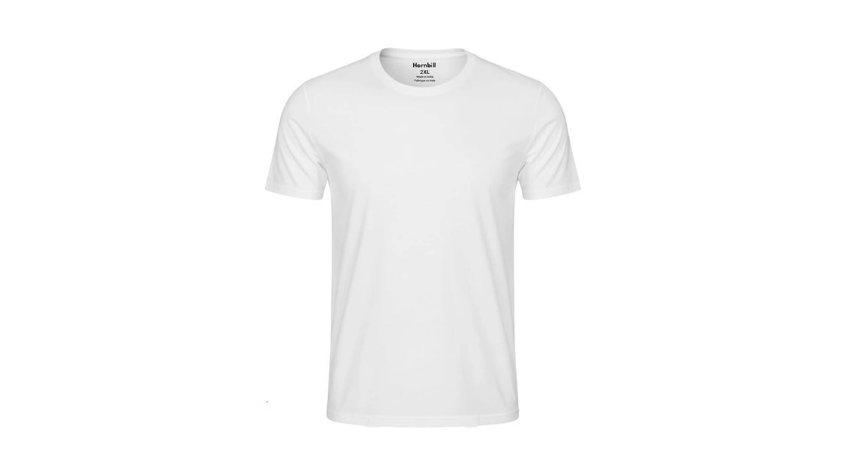 Hornbill Men's White T-shirt 1 Pack, Small, 100% Cotton Crew