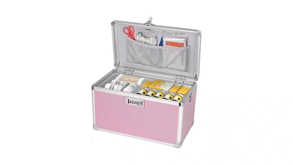 Medicine Box With Combination Lock - 11.2" X 7.6" X