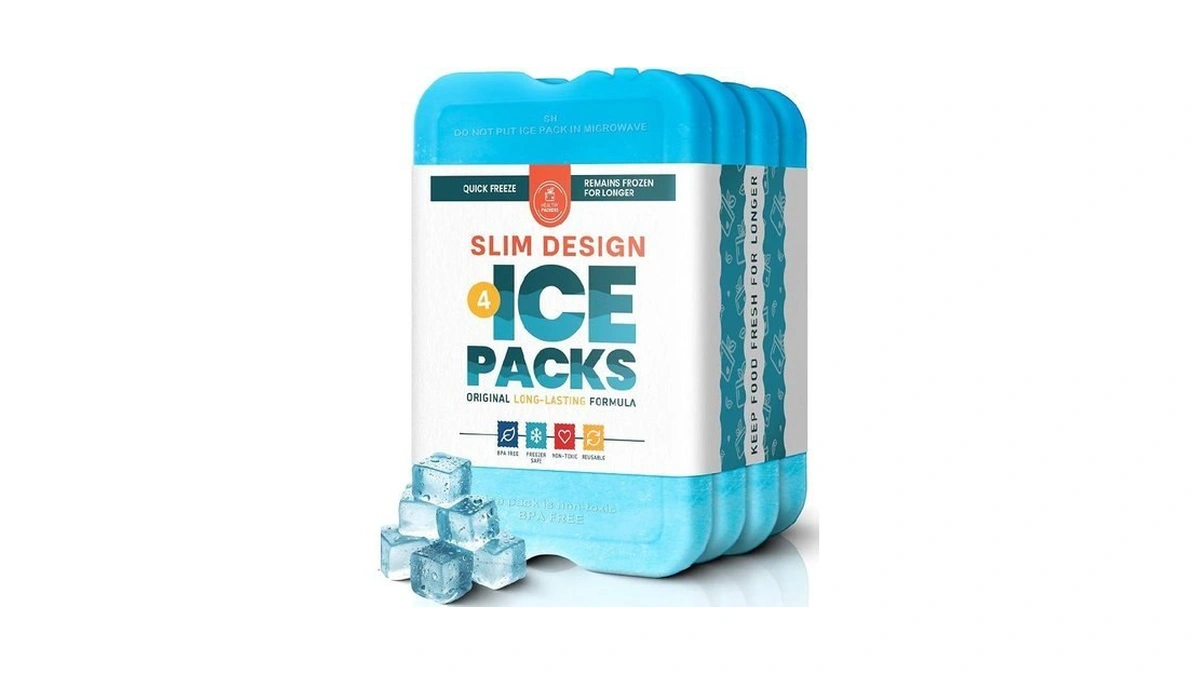 Healthy Packers Ice Packs For Lunch Boxes & Coolers, Slim