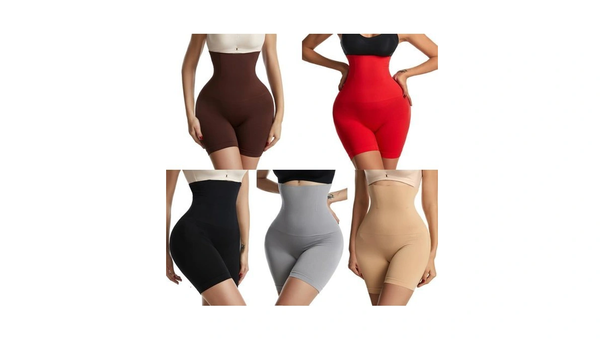 Zeary 5pcs Tummy Control Shapewear High Waisted Womens Shapewear Underwear