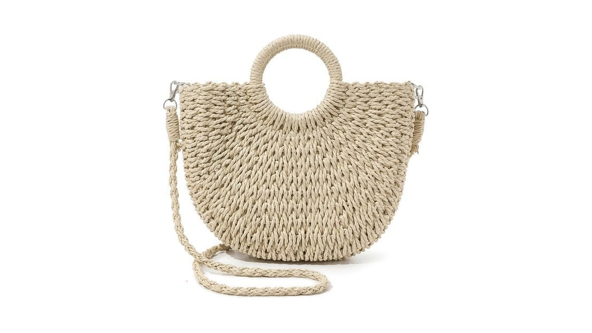 Preelyxir Straw Beach Bag For Women,woven Crossbody Bags Small Boho