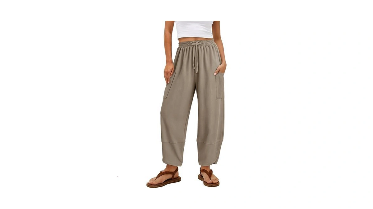 Onlypuff Baggy Pants Women Wide Leg Barrel Sweatpant Palazzo Harem